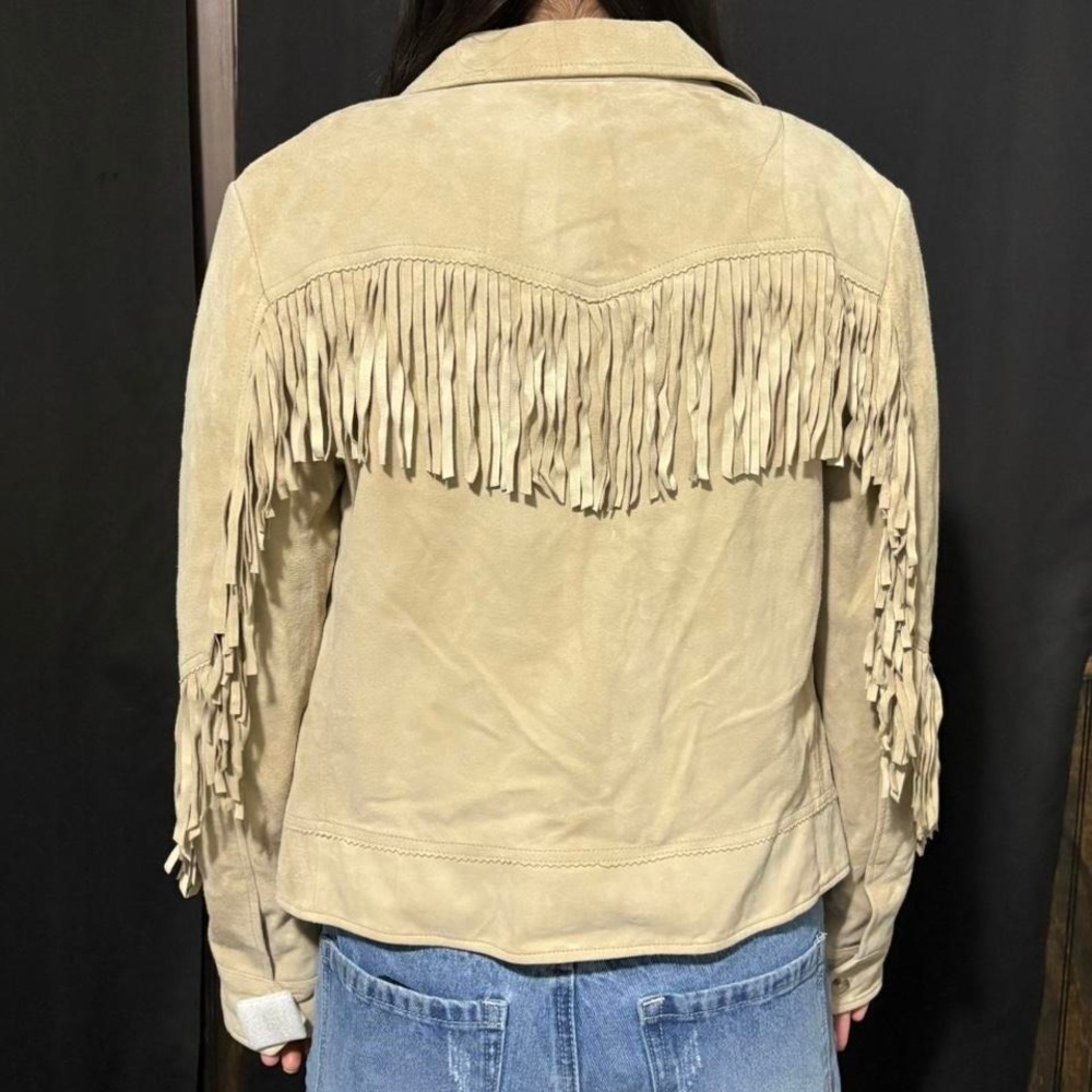 Ralph Lauren Women's Goat Suede Fringe Jacket- SIZE 2 Festival Boho - Picture 7 of 8